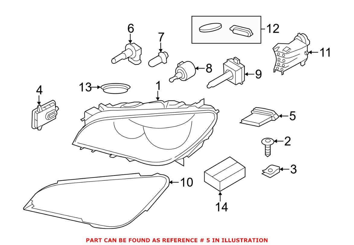 BMW High Intensity Discharge Lighting Ballast - Front 63117440875